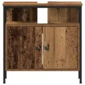 Ensemble de mobilier de salle de bain 2 pièces en bois ancien et en bois d'ingénierie