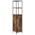 Ensemble de meubles de salle de bain 5 pièces en bois d'ingénierie chêne fumé