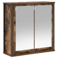 Ensemble de meubles de salle de bain 5 pièces en bois d'ingénierie chêne fumé