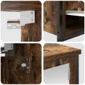 Ensemble de meubles de salle de bain 5 pièces en bois d'ingénierie chêne fumé