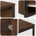 Ensemble de meubles de salle de bain 2 pièces en chêne brun en bois d'ingénierie