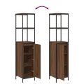 Ensemble de meubles de salle de bain 2 pièces en chêne brun en bois d'ingénierie