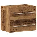 Armoire de lavabo avec évier intégré Bois ancien