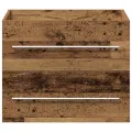 Armoire de lavabo avec évier intégré Bois ancien