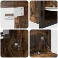 Ensemble de meubles de salle de bain 5 pièces en chêne fumé en bois d'ingénierie