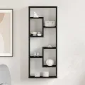 Étagère murale en chêne noir 36 x 16 x 90 cm, bois d'ingénierie