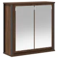 Ensemble de meubles de salle de bain 5 pièces  en bois d'ingénierie chêne marron