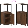 Ensemble de meubles de salle de bain 5 pièces  en bois d'ingénierie chêne marron