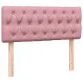 Sommier à lattes de lit avec matelas rose 120x220 cm velours