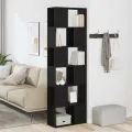 Bibliothèque/Séparateur de pièce chêne noir 60x24x186 cm