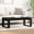 Table basse  noire en chêne 102x50x35 cm en bois d'ingénierie