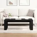 Table basse  noire en chêne 102x50x35 cm en bois d'ingénierie