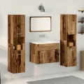 Ensemble de meubles de salle de bain 4 pièces en vieux bois