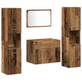 Ensemble de meubles de salle de bain 4 pièces en vieux bois