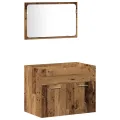 Ensemble de meubles de salle de bain 4 pièces en vieux bois
