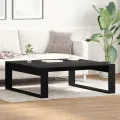 Table basse  en chêne noir 100x100x35 cm en bois d'ingénierie