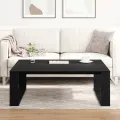Table basse  en chêne noir 100x100x35 cm en bois d'ingénierie