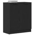 Buffet  Bois Noir 60x30x70 cm en Bois D'ingénierie