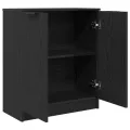 Buffet  Bois Noir 60x30x70 cm en Bois D'ingénierie