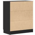 Buffet  Bois Noir 60x30x70 cm en Bois D'ingénierie