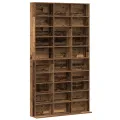 Meuble CD - Bois Vieux - 101x23x177.5 cm - Bois reconstitué