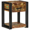 Table de chevet  40x35x50 cm en bois massif de récupération