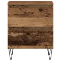 Table de chevet  en bois ancien 40x35x50 cm en bois reconstitué