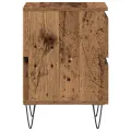 Table de chevet  en bois ancien 40x35x50 cm en bois reconstitué