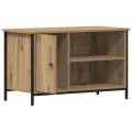 Meuble TV  en chêne artisan de 80x40x50 cm en bois d'ingénierie et acier