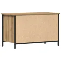 Meuble TV  en chêne artisan de 80x40x50 cm en bois d'ingénierie et acier