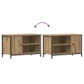 Meuble TV  en chêne artisan de 80x40x50 cm en bois d'ingénierie et acier