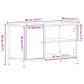Meuble TV  en chêne artisan de 80x40x50 cm en bois d'ingénierie et acier