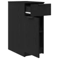 Armoire de bureau  en chêne noir - 33x50x75 cm - Fabriquée en bois d'ingénierie