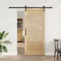 Porte coulissante  avec quincaillerie 78x202 cm en bois massif de pin