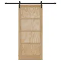 Porte Coulissante  avec Quincaillerie 86x198,5 cm Bois Massif de Pin