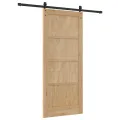 Porte Coulissante  avec Quincaillerie 86x198,5 cm Bois Massif de Pin