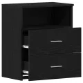 Tables de nuit 2 pcs Chêne Noir 50x32x60cm en bois d'ingénierie