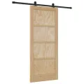 Porte coulissante  avec kit matériel 86x198,5 cm en bois massif de pin