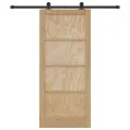 Porte coulissante  avec kit matériel 86x198,5 cm en bois massif de pin