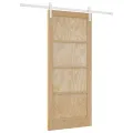 Porte coulissante  avec kit de montage 86x198.5 cm en bois massif de pin
