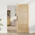 Porte coulissante  avec kit de montage 86x198.5 cm en bois massif de pin