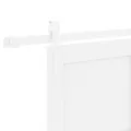 Porte Coulissante  avec Kit de Quincaillerie Blanche 86x198,5 cm en Bois Massif de Pin