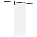 Porte Coulissante avec Quincaillerie Blanche 83x202 cm Bois Solide Pin