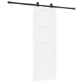 Porte Coulissante  avec Ensemble de Quincaillerie 'ORKDAL'en Bois Massif Blanc