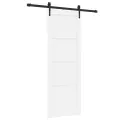 Porte coulissante  avec kit de quincaillerie 'ORKDAL'en bois massif blanc