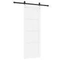 Porte coulissante  avec kit de quincaillerie 'ORKDAL'en bois massif blanc