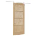 Porte Coulissante  avec Ensemble de Quincaillerie 83x202 cm Bois Massif Pin