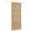 Porte Coulissante  avec Ensemble de Quincaillerie 83x202 cm Bois Massif Pin