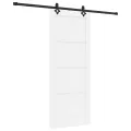 Porte Coulissante  avec Kit Matériel 'ORKDAL'en Bois Massif de Pin Blanc