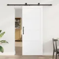 Porte coulissante  avec quincaillerie blanche 83x202 cm Bois massif de pin